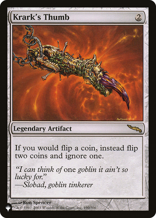Krark's Thumb (LIST-MRD-190) - The List