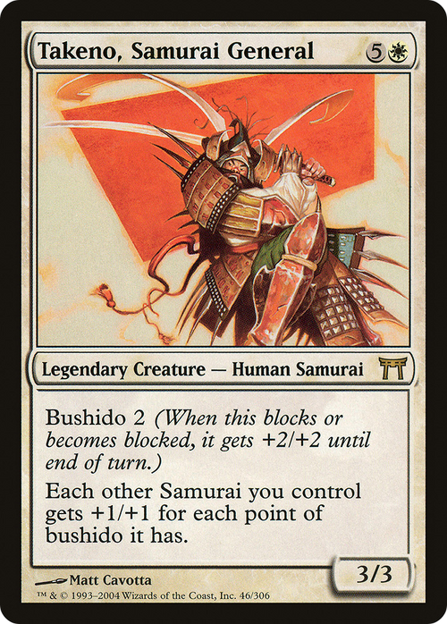Takeno, Samurai General (CHK-046) - Champions of Kamigawa