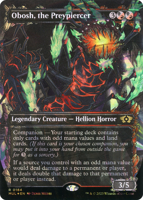 Obosh, the Preypiercer (Halo Foil) (MUL-184) - Multiverse Legends: (Showcase) (Borderless) Foil