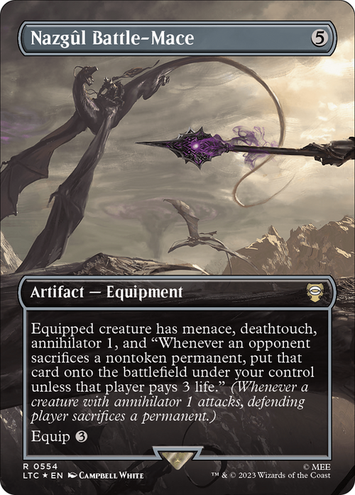 Nazgul Battle-Mace (Borderless) (Surge Foil) (LTC-554) - Tales of Middle-earth Commander Foil