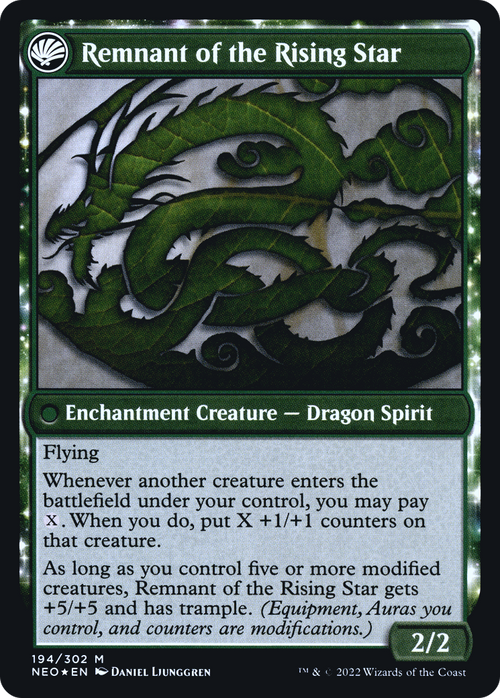 Jugan Defends the Temple (PRE-194) - Kamigawa: Neon Dynasty Promos: (fandfc, enchantment) Foil