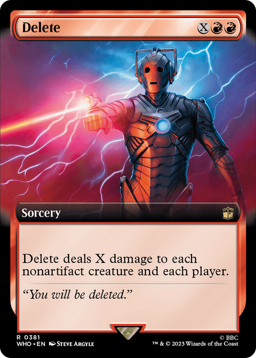 Delete (Extended Art) (WHO-381) - Doctor Who: (Extended Art)