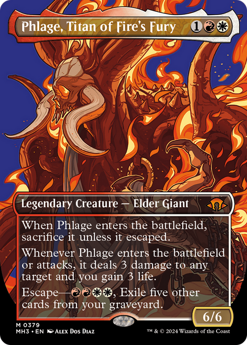 Phlage, Titan of Fire's Fury (Borderless) (MH3-379) - Modern Horizons 3 Foil