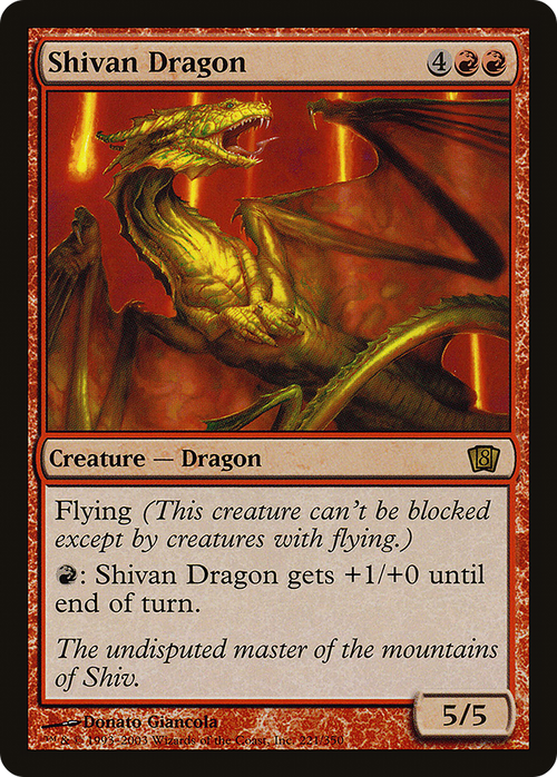 Shivan Dragon (8ED-221) - 8th Edition Foil