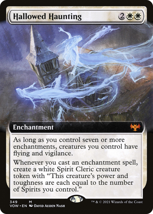Hallowed Haunting (Extended Art) (VOW-349) - Innistrad: Crimson Vow: (Extended Art)