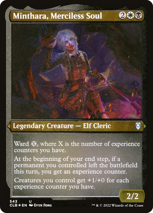 Minthara, Merciless Soul (Foil Etched) (CLB-543) - Commander Legends: Battle for Baldur's Gate Foil
