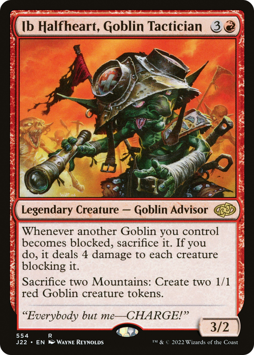 Ib Halfheart, Goblin Tactician (J22-554) - Jumpstart 2022