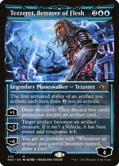 Tezzeret, Betrayer of Flesh (Showcase) (NEO-376) - Kamigawa: Neon Dynasty: (Showcase)