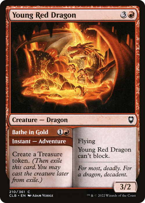 Young Red Dragon (CLB-210) - Commander Legends: Battle for Baldur's Gate Foil