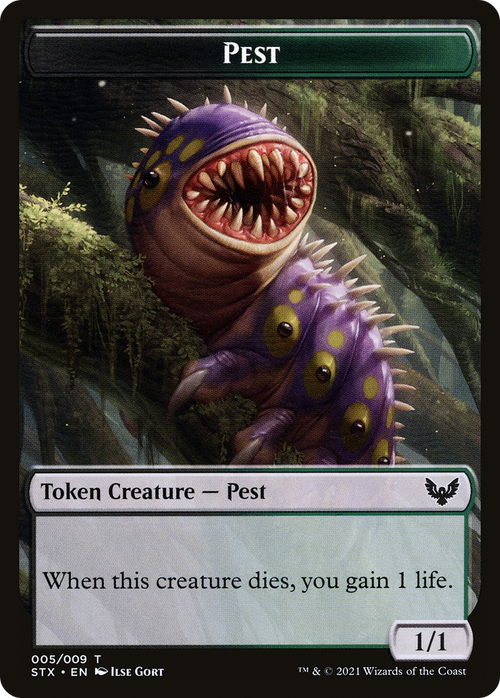 Pest Token (STX-005) - Strixhaven: School of Mages Tokens Foil