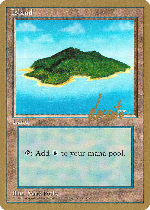 Island (A) - 1996 Michael Loconto (4ED) (WCD-) - Pro Tour Collector Set