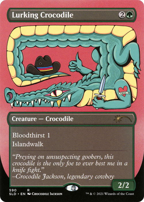 Lurking Crocodile (SLD-590) - Secret Lair Drop (Borderless)