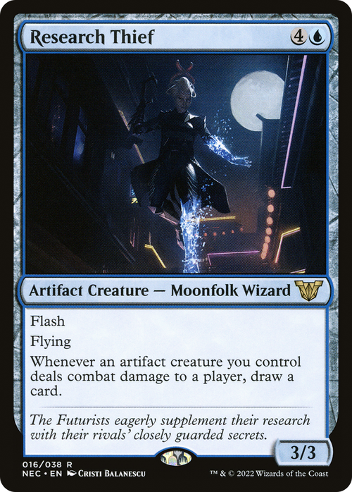 Research Thief (NEC-016) - Neon Dynasty Commander