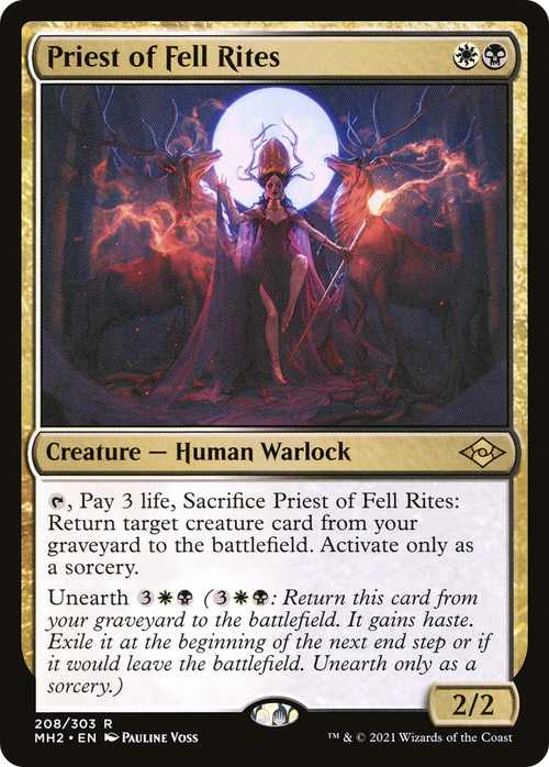 Priest of Fell Rites (MH2-208) - Modern Horizons 2