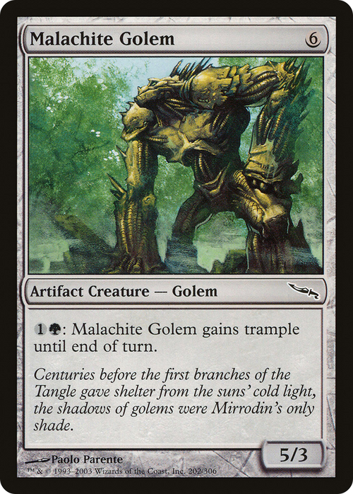 Malachite Golem (MRD-202) - Mirrodin