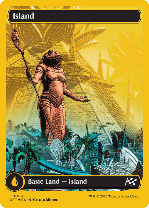 Island (0513) (First-Place Foil) (DFT-513) - Aetherdrift: (Full Art) Foil