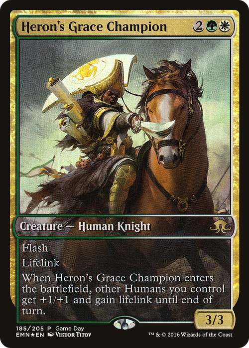 Heron's Grace Champion (GAME-185) - Eldritch Moon Promos Foil