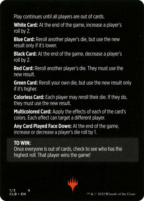 Roll for Initiative // Roll for Initiative (cont'd) (MCLB-001) - Commander Legends: Battle for Baldur's Gate Minigames Foil