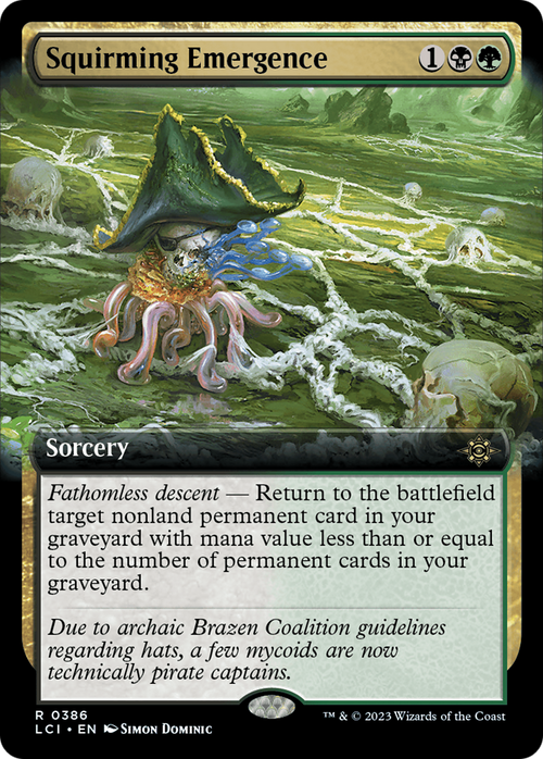 Squirming Emergence (Extended Art) (LCI-386) - The Lost Caverns of Ixalan: (Extended Art)
