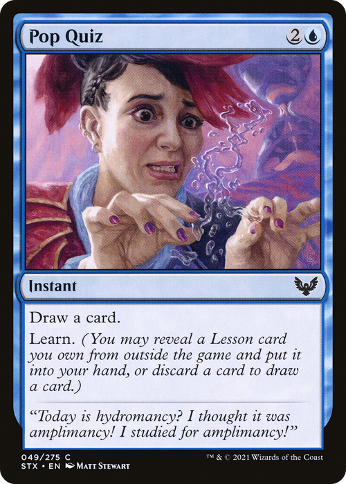 Pop Quiz (STX-049) - Strixhaven: School of Mages Foil