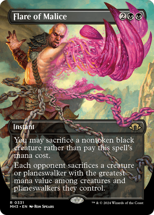 Flare of Malice (Borderless) (MH3-331) - Modern Horizons 3 Foil