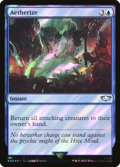 Aetherize (Surge Foil) (40K-191) - Warhammer 40,000 Commander Foil