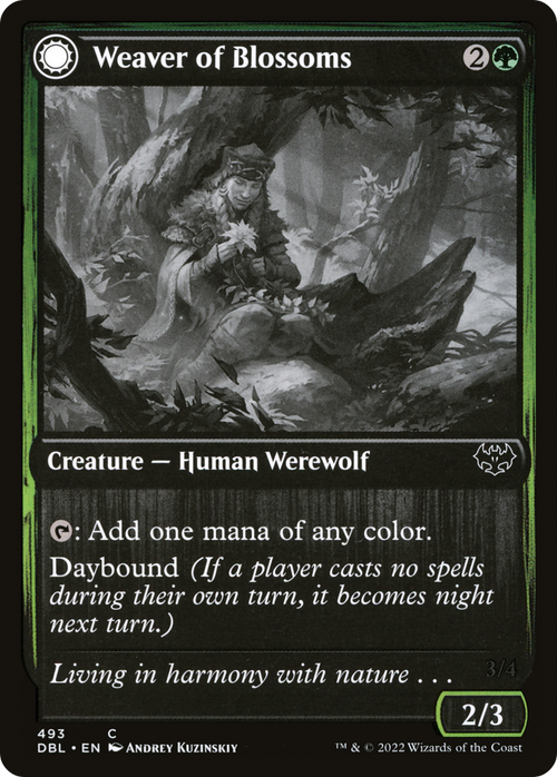 Weaver of Blossoms (DBL-493) - Innistrad: Double Feature: (Double Faced Transform)