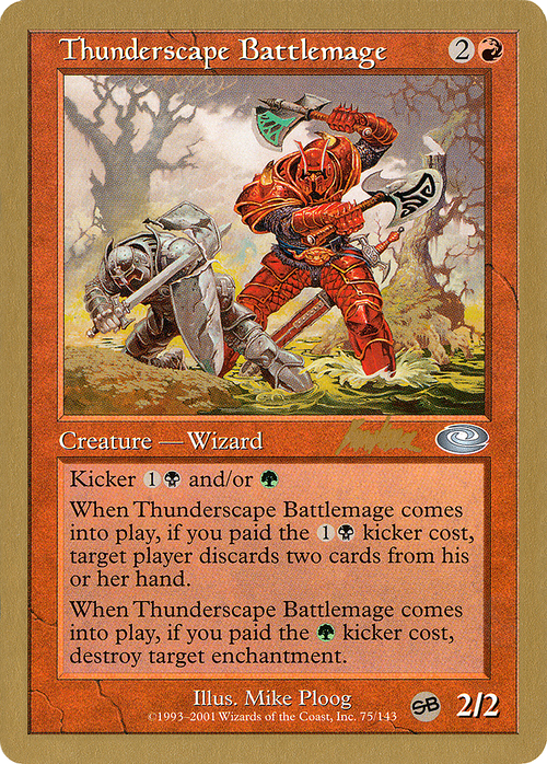 Thunderscape Battlemage - 2002 Brian Kibler (PLS) (SB) (WCD-) - World Championship Decks 2002