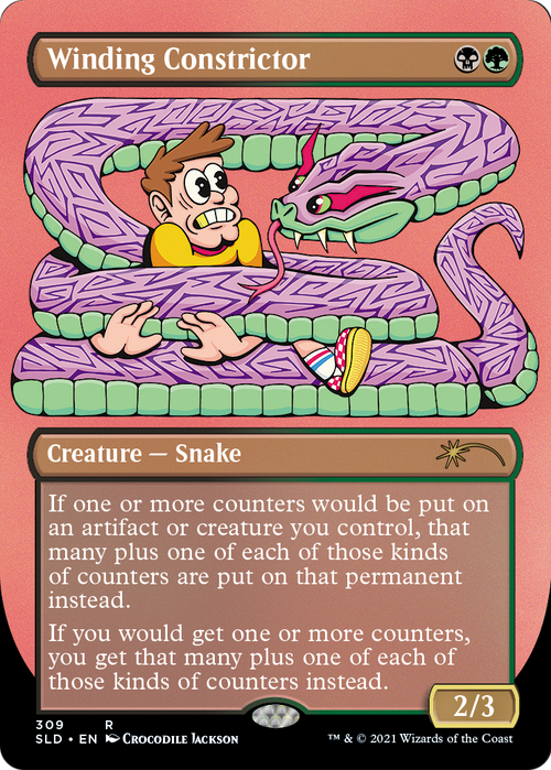Winding Constrictor (SLD-309) - Secret Lair Drop (Borderless) Etched Foil