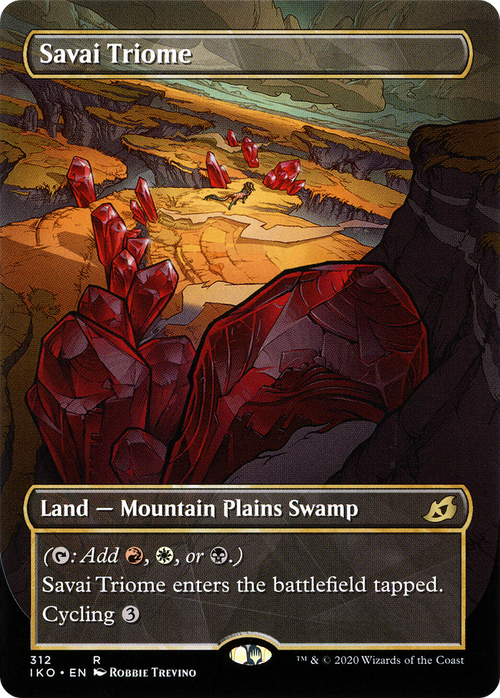 Savai Triome (Showcase) (IKO-312) - Ikoria: Lair of Behemoths: (Showcase) (Borderless) Foil