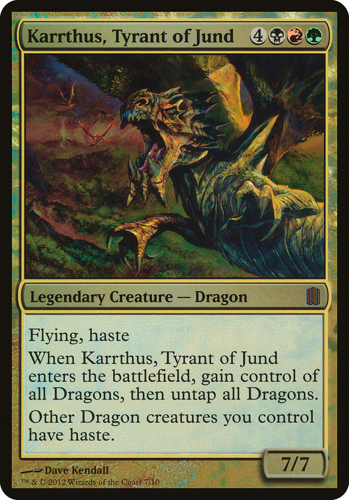 Karrthus, Tyrant of Jund (Commander's Arsenal) (OVER-007) - Commander's Arsenal Oversized Foil