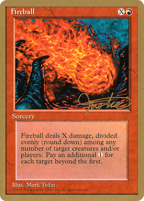 Fireball - 1996 Mark Justice (4ED) (WCD-) - Pro Tour Collector Set