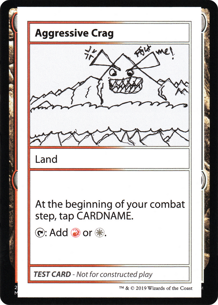 Aggressive Crag (No PW Symbol) (CMB1-112) - Mystery Booster Playtest Cards 2021