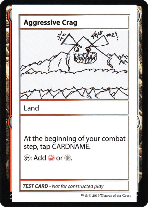 Aggressive Crag (No PW Symbol) (CMB1-112) - Mystery Booster Playtest Cards 2021