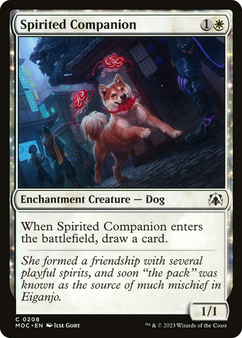 Spirited Companion (MOC-208) - March of the Machine Commander: (enchantment)