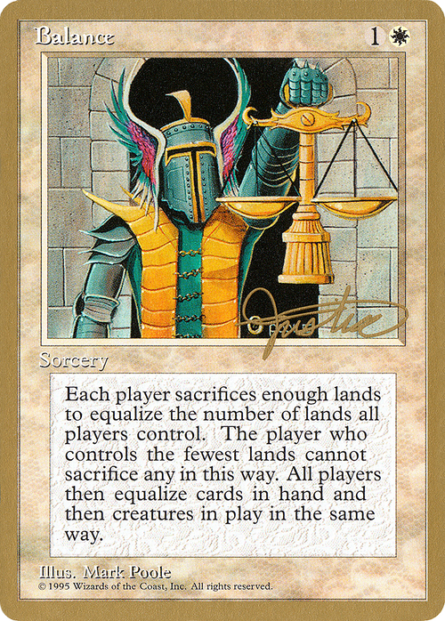 Balance - 1996 Mark Justice (4ED) (WCD-) - Pro Tour Collector Set