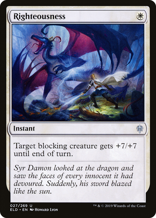 Righteousness (ELD-027) - Throne of Eldraine