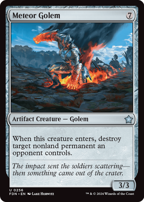 Meteor Golem (FDN-256) - Foundations Foil
