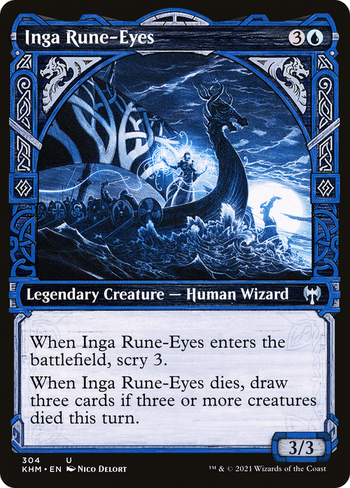 Inga Rune-Eyes (Showcase) (KHM-304) - Kaldheim: (Showcase) Foil