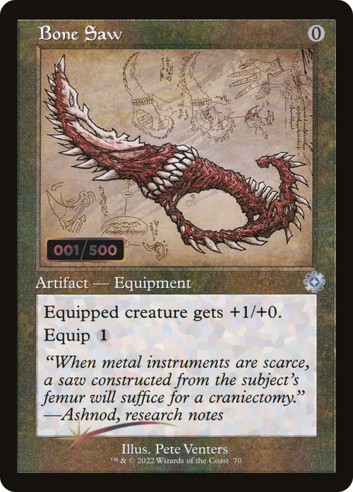 Bone Saw (Schematic) (Serial Numbered) (BRR-070) - The Brothers' War Retro Artifacts Foil
