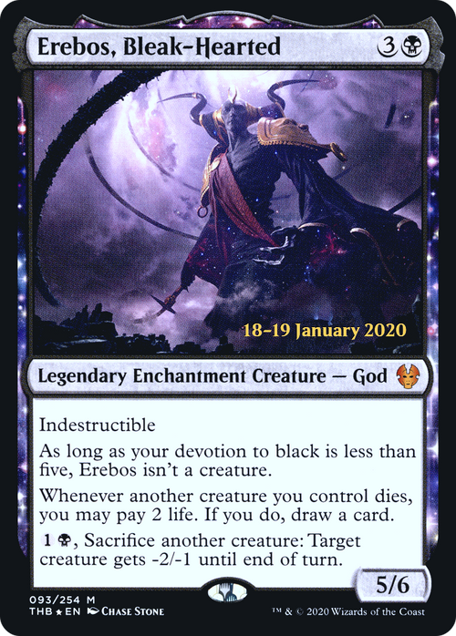 Erebos, Bleak-Hearted (PRE-93S) - Theros Beyond Death Promos: (enchantment) Foil