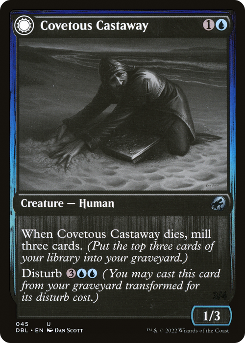 Covetous Castaway (DBL-045) - Innistrad: Double Feature: (Double Faced Transform)