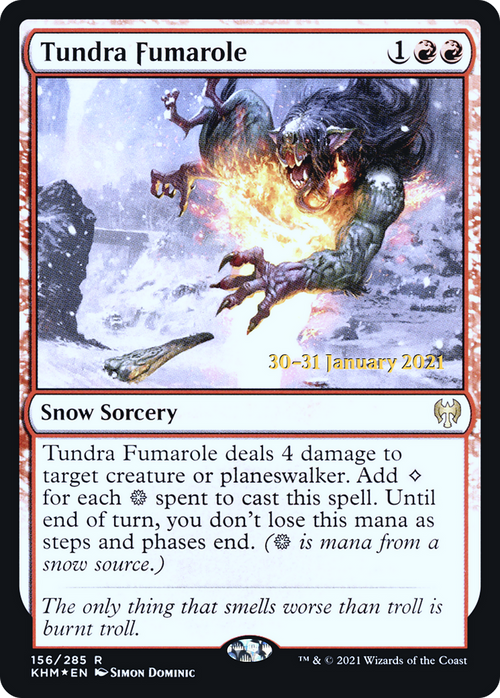 Tundra Fumarole (PRE-156S) - Kaldheim Promos: (snow) Foil