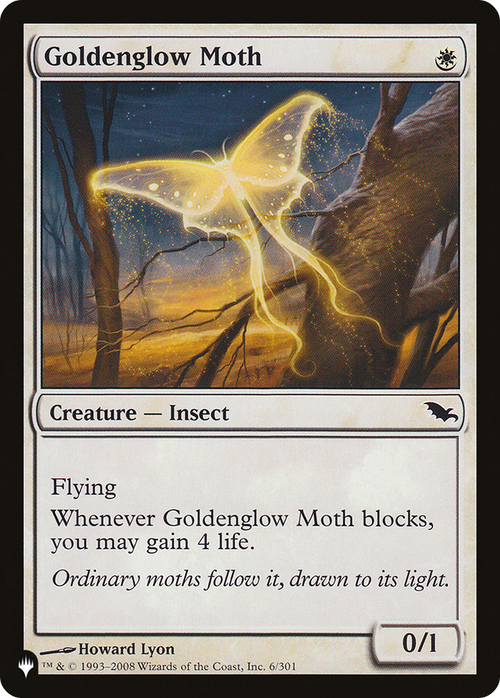 Goldenglow Moth (LIST-SHM-6) - The List
