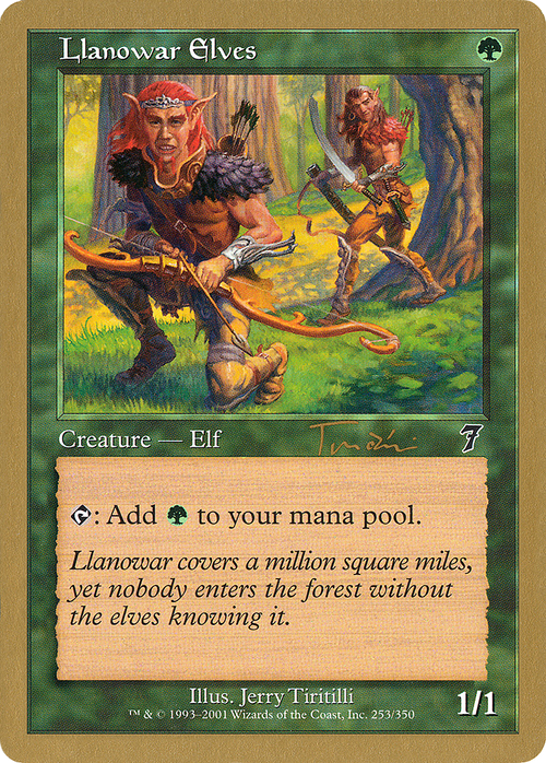Llanowar Elves - 2001 Jan Tomcani (7ED) (WCD-) - World Championship Decks 2001