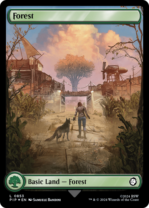 Forest (0853) (Surge Foil) (PIP-853) - Fallout Foil