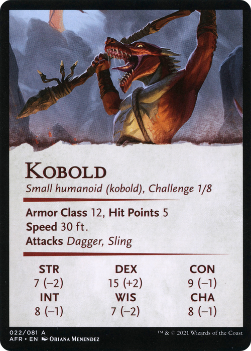 Minion of the Mighty // Kobold (AAFR-022) - Adventures in the Forgotten Realms Art Series (Borderless) Foil