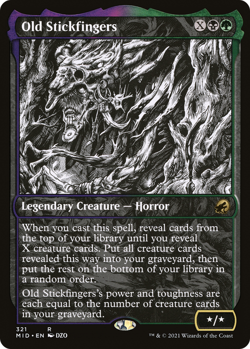 Old Stickfingers (Showcase) (MID-321) - Innistrad: Midnight Hunt: (Showcase)