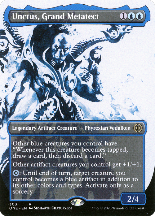 Unctus, Grand Metatect (Showcase) (ONE-303) - Phyrexia: All Will Be One: (Showcase) (Borderless) Foil