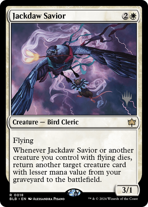 Jackdaw Savior (PPBLB-018) - Bloomburrow Promos Foil